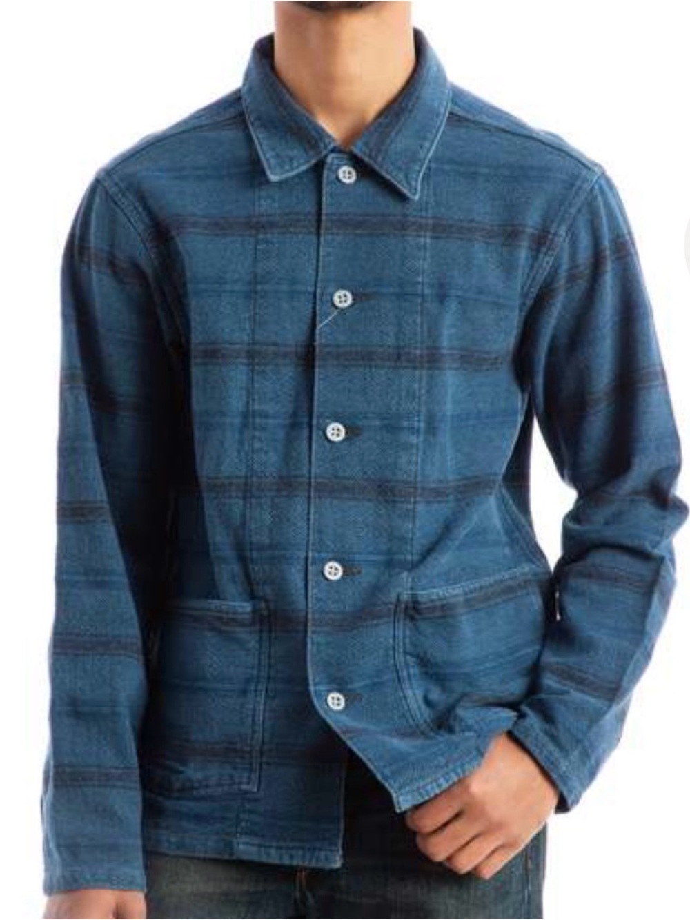 Ralph Lauren Double RL (RRL) Indigo Naval Military Shirt Jacket- Size XL - Picture 8 of 16